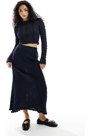 ASOS Knitted maxi skirt with frill and seam detail co-ord in