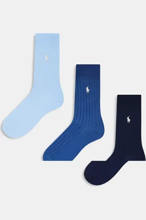 Ralph Lauren 3 pack egyptian cotton socks with logo in