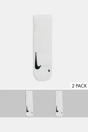 Nike Unisex 2 pack multiplier socks in and black