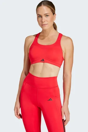adidas Tlrd impact training high support bra in pure ruby