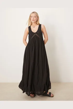 ASOS Hanky hem maxi dress with scoop neck in