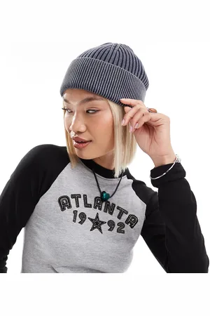 COLLUSION Ribbed washed beanie in