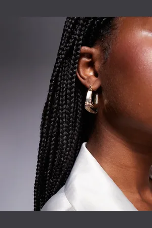 Kaiia Exclusive square drop earrings in gold and