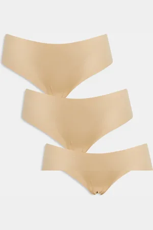 Pieces® 3 pack breifs in beige