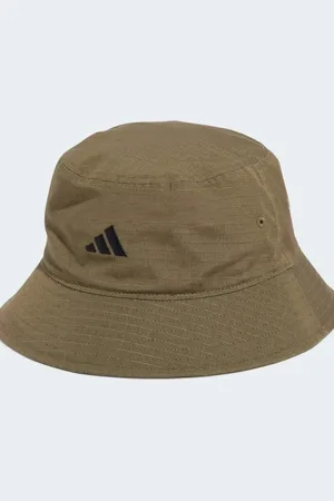 adidas Sportswear classic bucket hat in olive strata / black