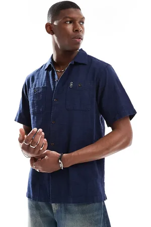 Superdry Short sleeve textured shirt in lauren