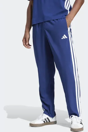 adidas Essentials 3-stripes stanford pants open hem in dark / white