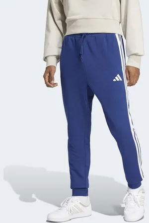 adidas Essential 3-stripes french terry pants in dark / white