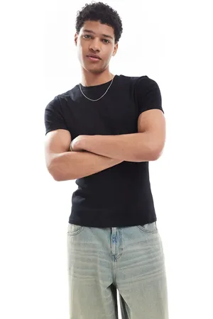 ASOS Essential muscle fit rib t-shirt in