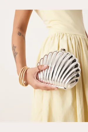 My Accessories Chrome shell clutch bag in