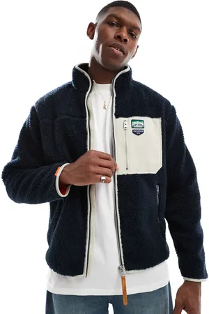 Superdry Vintage retro full zip fleece in eclipse