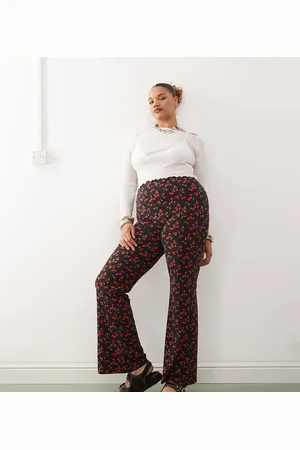 Noisy May Flare trouser in cherry print
