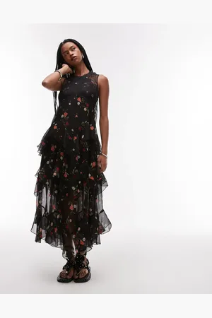 AllSaints Quinn dress in briar black