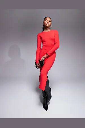 Kaiia Exclusive knitted bodycon midaxi jumper dress in
