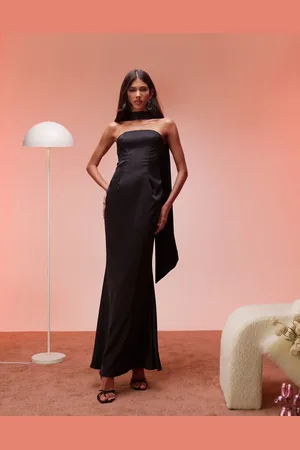 Ohpolly Mandia scarf detail strapless maxi dress in