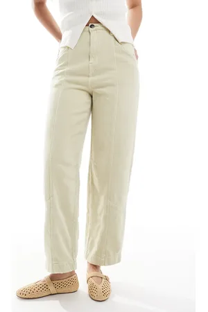 ASOS Seamed barrel trousers in sage