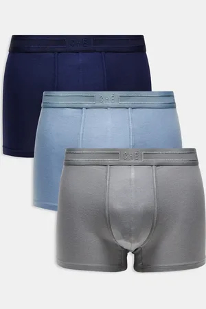 CHE Che Studios 3 pack boxer trunks with tonal waistband in navy, blue and