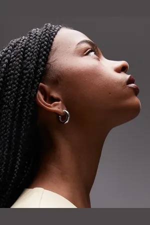 ARKET 20mm open hoop earrings in plated brass