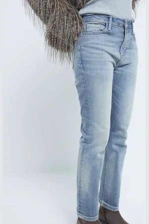 River Island Petite slim fit high waisted jeans in denim - medium