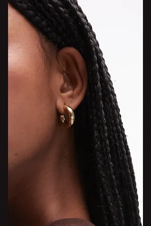 ARKET 20mm open hoop earrings in plated brass