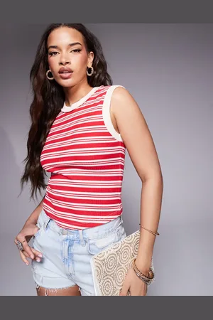 River Island Ribbed stripe tank top in