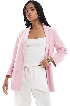 Stradivarius Linen look blazer in