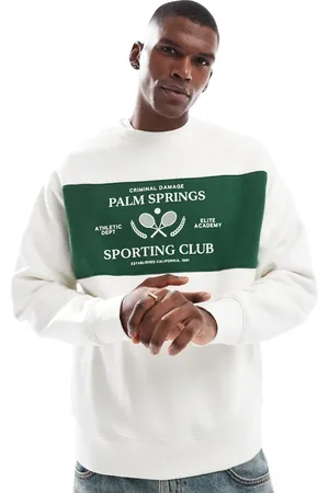 Criminal Damage Palm sweatshirt ecru in ecru