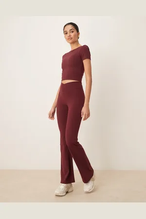 Tala Wrap High waisted Yoga Pant in wine