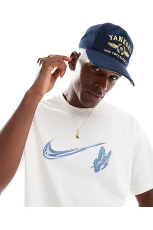 Nike Graphic swoosh t-shirt in off white