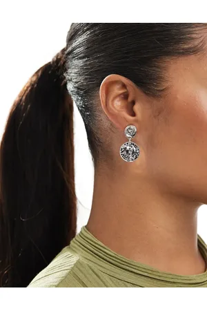 Pieces® Coin charm detail earrings in