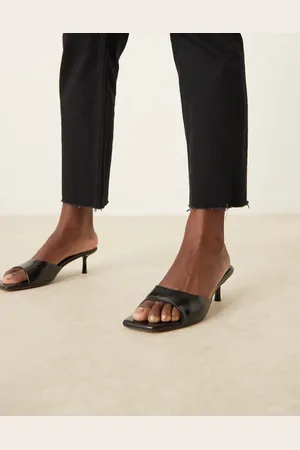 ASOS Hyped kitten heeled mules in