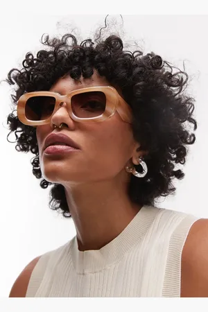 Topshop Athens rectangle sunglasses in