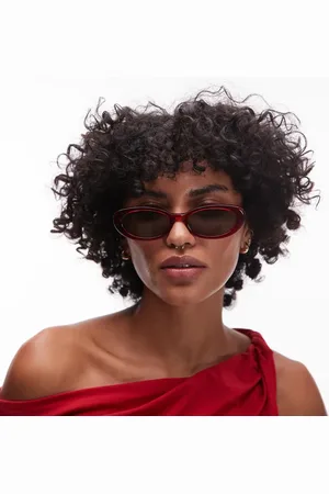 Topshop Premium Malta round acetate sunglasses in dark