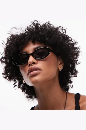 Topshop Premium Malta round acetate sunglasses in