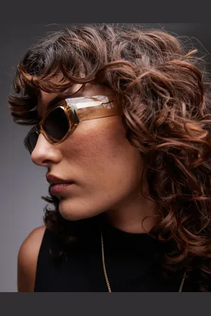 Topshop Premium Seychelles rectangular acetate sunglasses in smoke