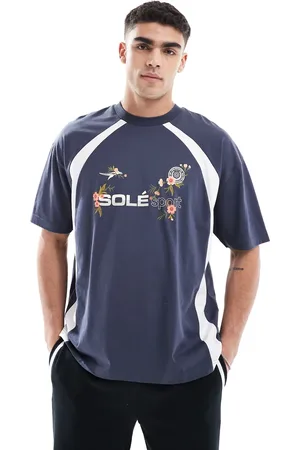 ASOS Oversized t-shirt with sports graphic and panelling in