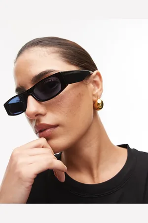 Topshop Premium Seychelles rectangular acetate sunglasses in