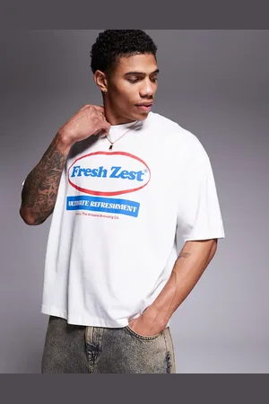 ASOS Boxy oversized t-shirt with text graphic in