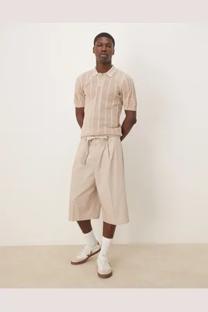 ASOS Textured polo in taupe
