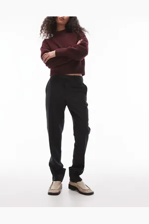 ARKET Wool blend trousers with zip hem detail in
