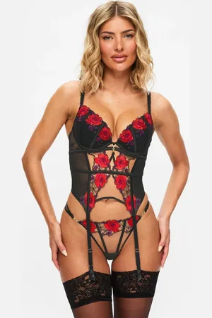 Ann Summers Caged rose padded basque in /red