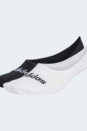 adidas Thin linear ballerina socks 2 pairs in / black