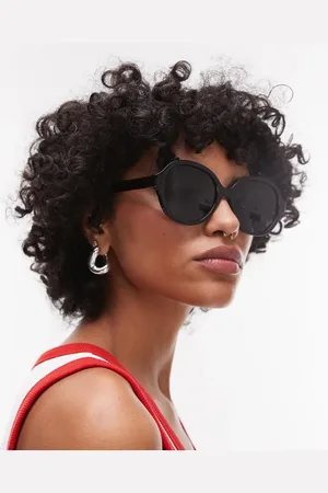 Topshop Corfu large round sunglasses in