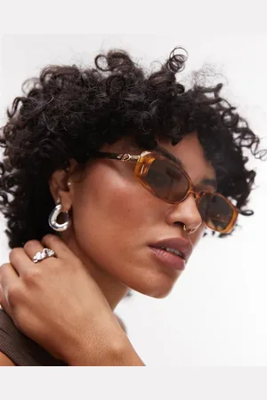 Le Specs Lil starlight rectangle sunglasses in tortoishell with gold detail