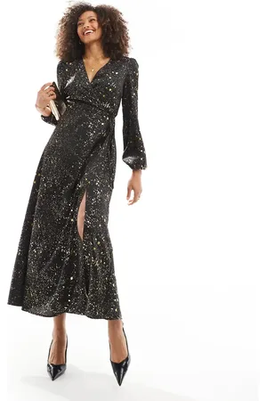 Lovedrobe Faux wrap midi dress in