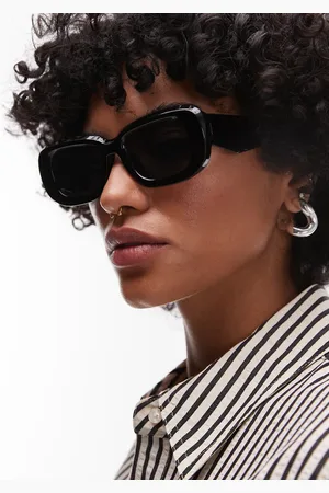 Topshop Athens rectangle sunglasses in