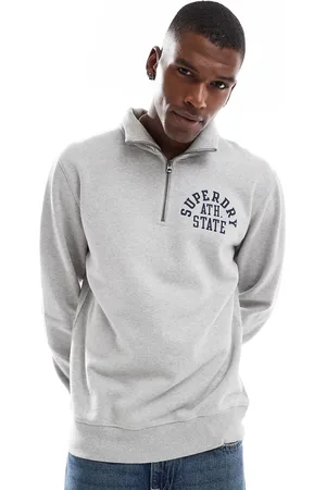 Superdry Athletic essentials half zip sweatshirt in marl