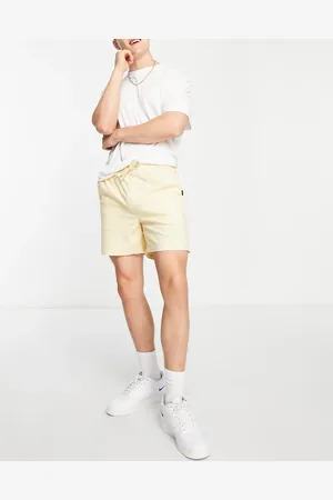JACK & JONES Intelligence pull on linen short in pastel