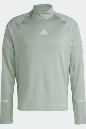 adidas Ultimate hi vis reflective 1/2-zip top in silver