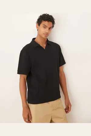 ASOS Premium heavyweight relaxed polo t-shirt 300gsm in